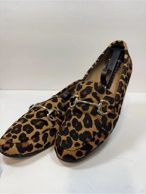 INC International Concepts Leopard-Print Loafers in Tan and Black